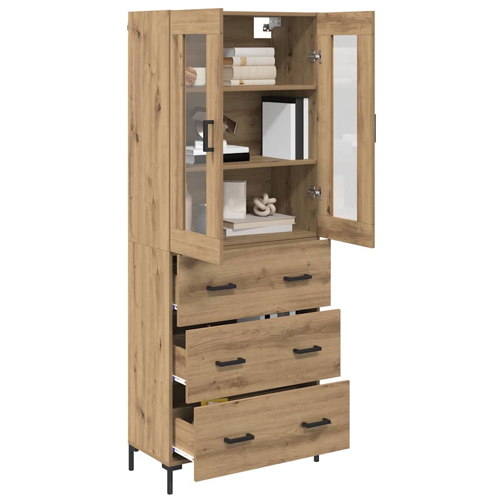 Haut Armoire 2 pcs Chêne artisanal Bois d'ingénierie - XIOS