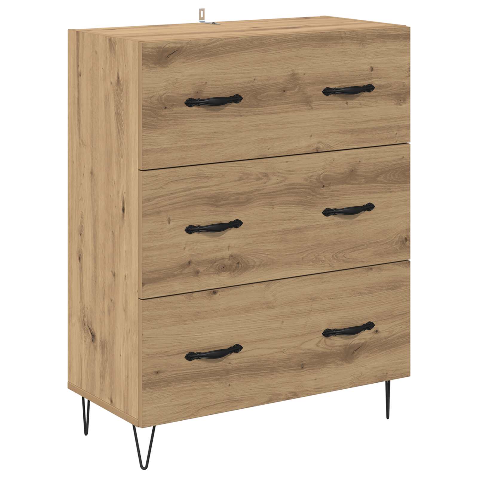 Haut Armoire avec tiroir Chêne artisanal 69,5 x 32,5 x 180 cm - XIOS
