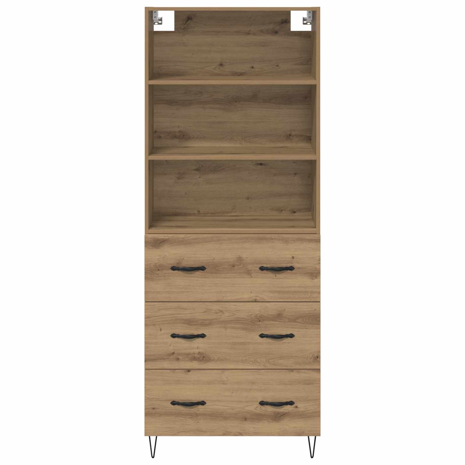 Haut Armoire avec tiroir Chêne artisanal 69,5 x 32,5 x 180 cm - XIOS