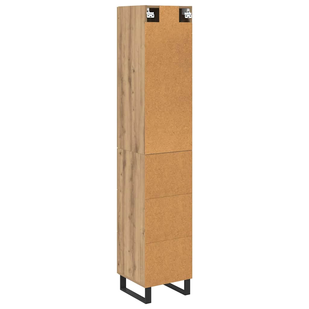 Haut Armoire avec tiroir Chêne artisanal 34,5 x 34 x 180 cm - XIOS