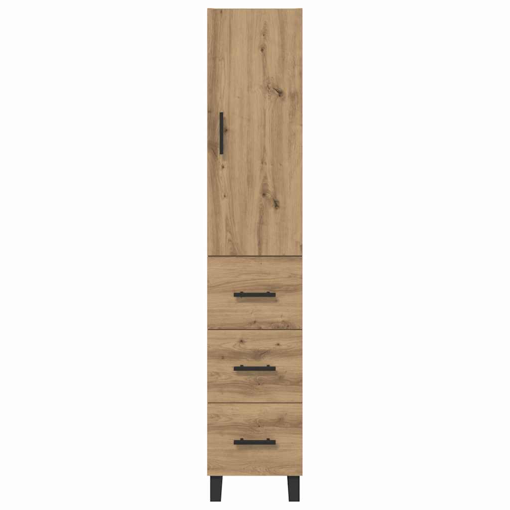 Haut Armoire avec tiroir Chêne artisanal 34,5 x 34 x 180 cm - XIOS