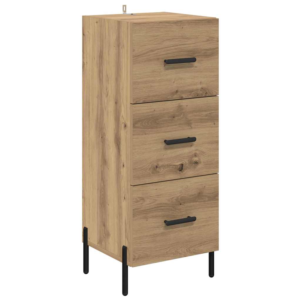 Haut Armoire avec tiroir Chêne artisanal 34,5 x 34 x 180 cm - XIOS