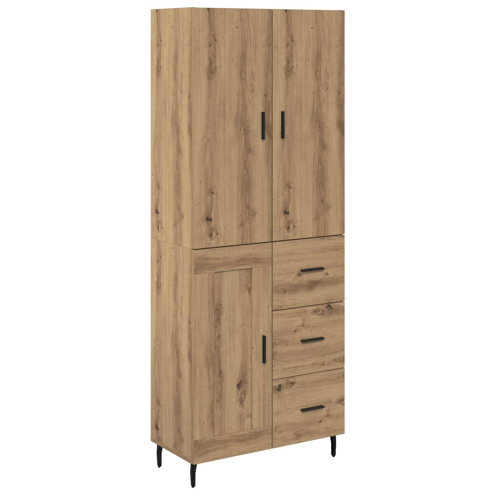 Haut Armoire 2 pcs Chêne artisanal 69,5 x 34 x 180 cm