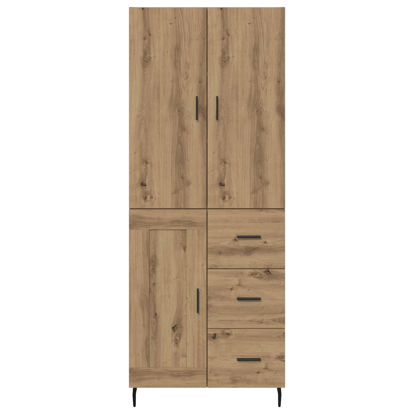 Haut Armoire 2 pcs Chêne artisanal 69,5 x 34 x 180 cm
