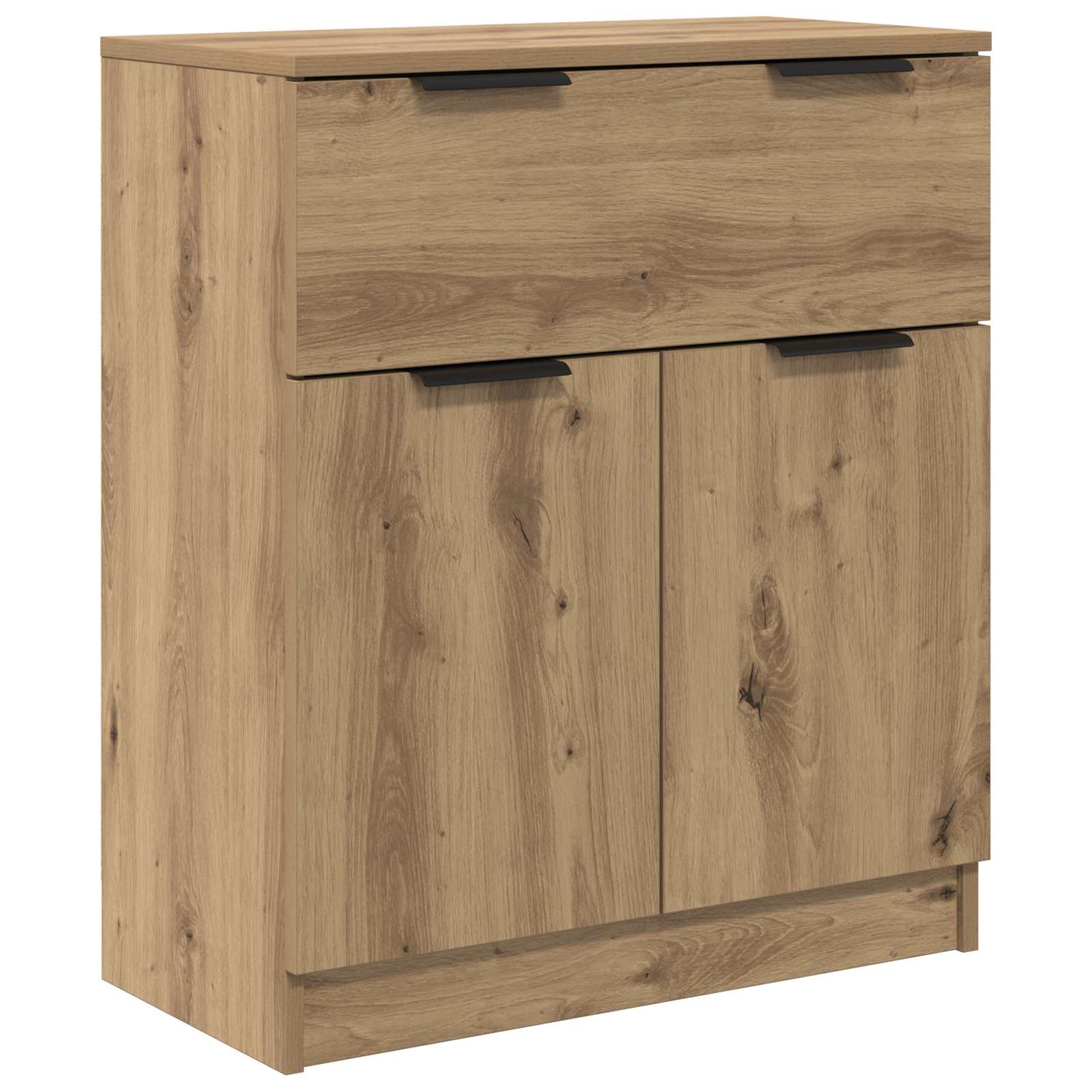 Buffet 3 pc Chêne artisanal 120 x 30 x 70 cm Bois d'ingénierie