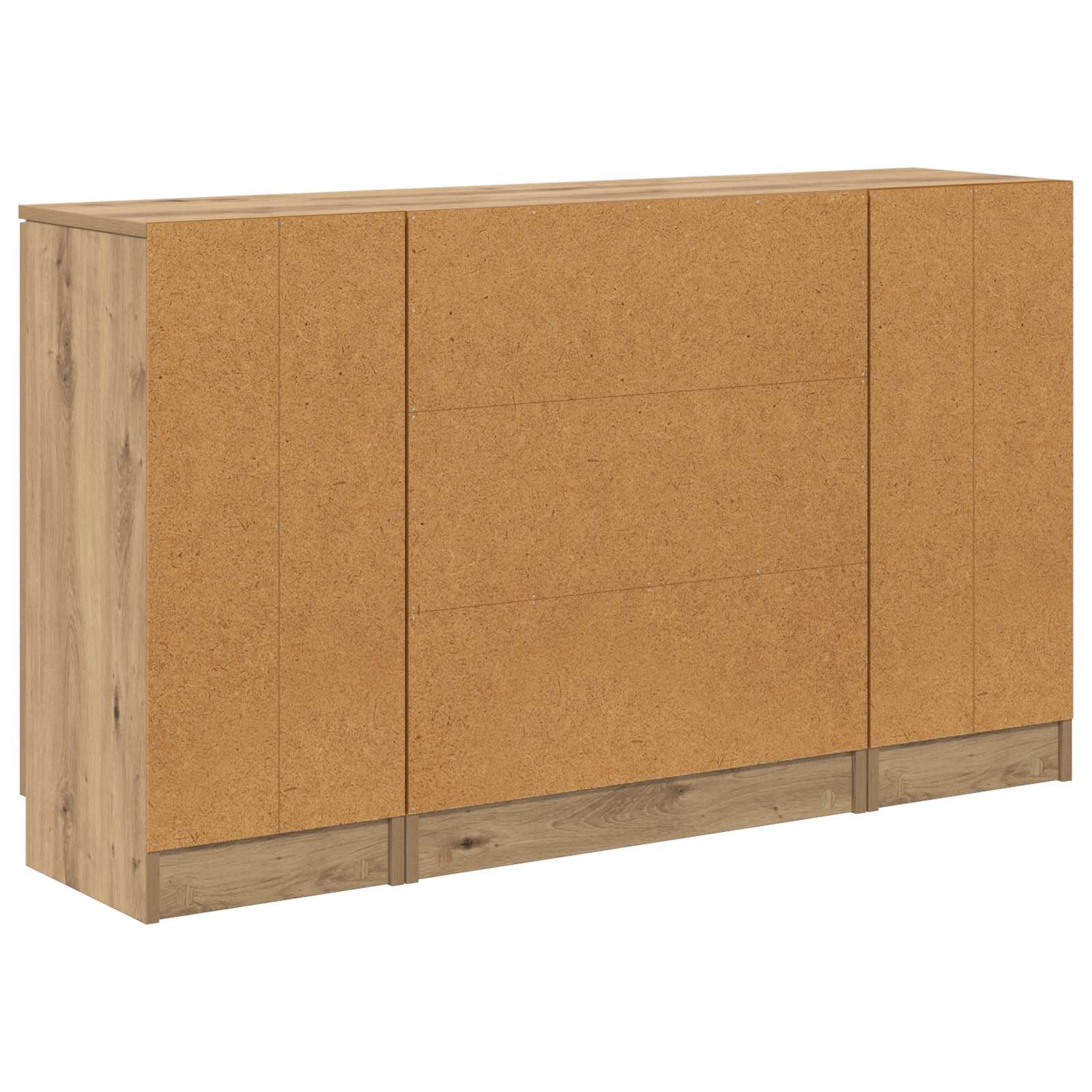 Buffet 3 pc Chêne artisanal 120 x 30 x 70 cm Bois d'ingénierie