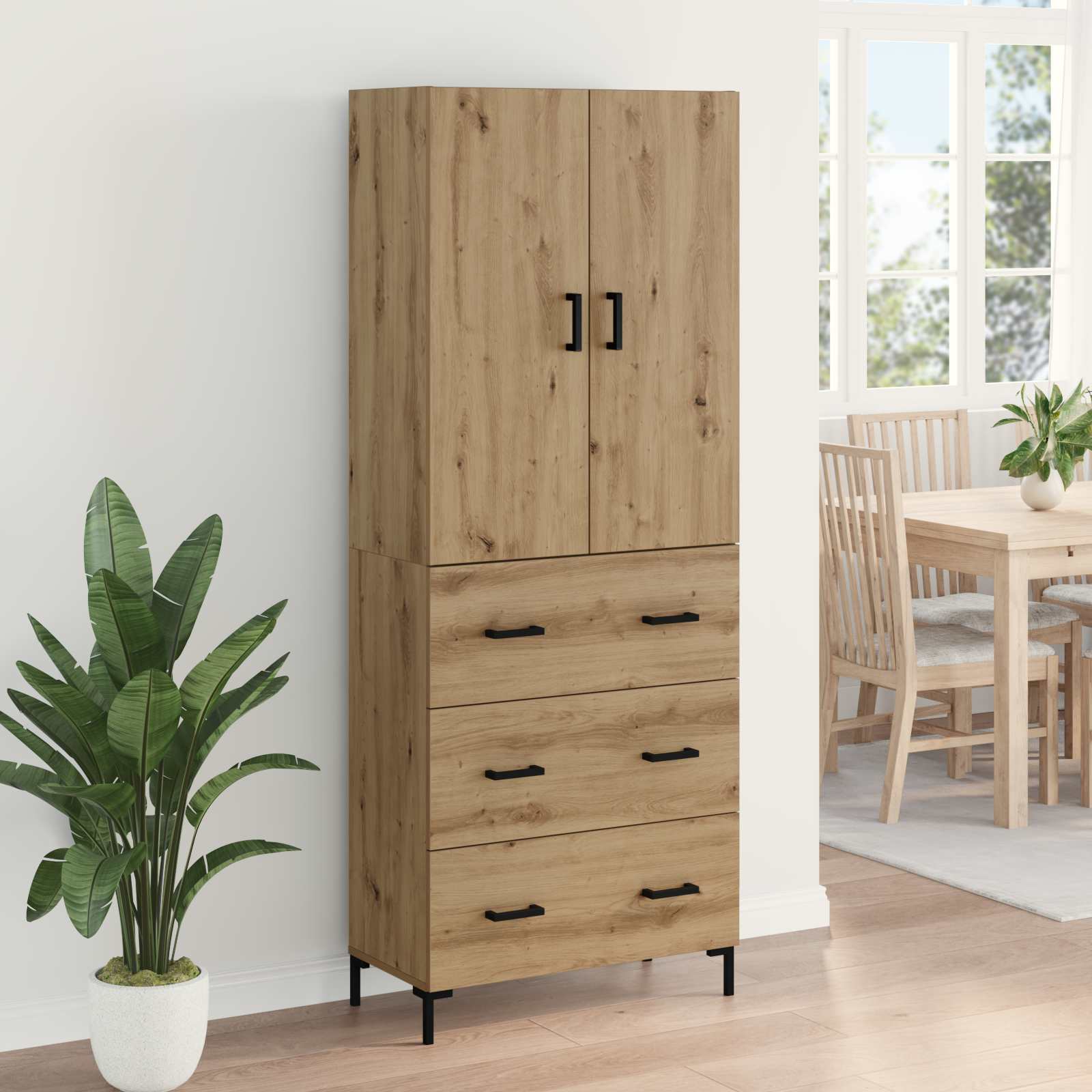 Haut Armoire Chêne artisanal 69,5 x 34 x 180 cm