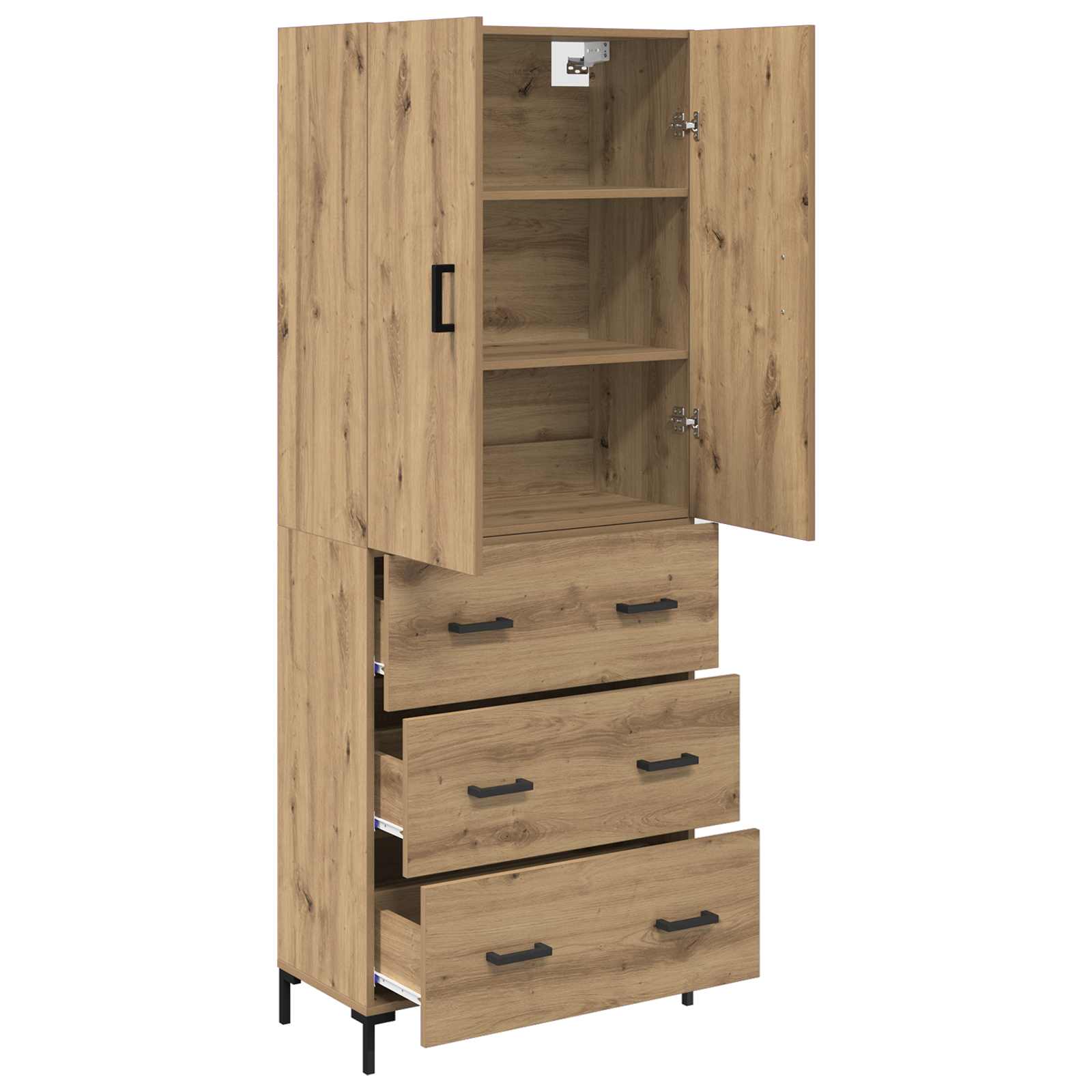 Haut Armoire Chêne artisanal 69,5 x 34 x 180 cm