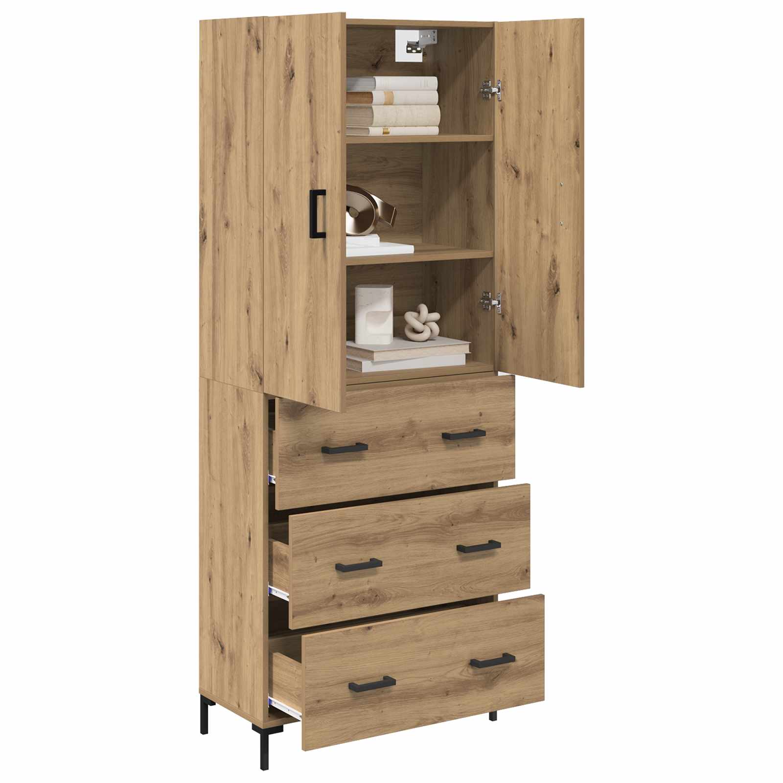 Haut Armoire Chêne artisanal 69,5 x 34 x 180 cm