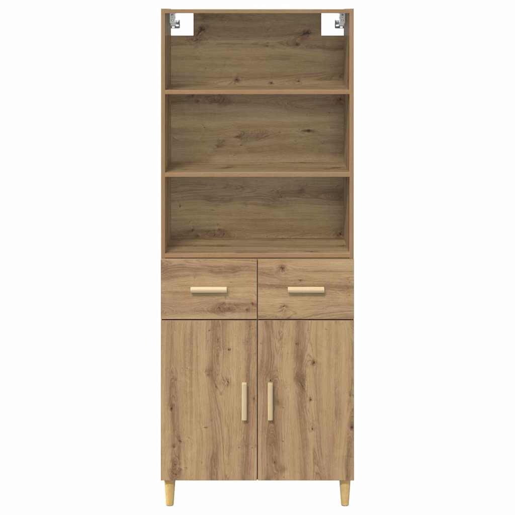 Haut Armoire avec tiroir Chêne artisanal 69,5 x 32,5 x 180 cm - XIOS