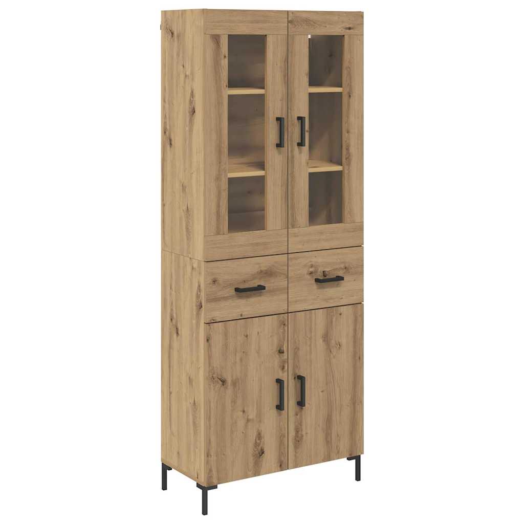 Haut Armoire 2 pcs Chêne artisanal Bois d'ingénierie - XIOS