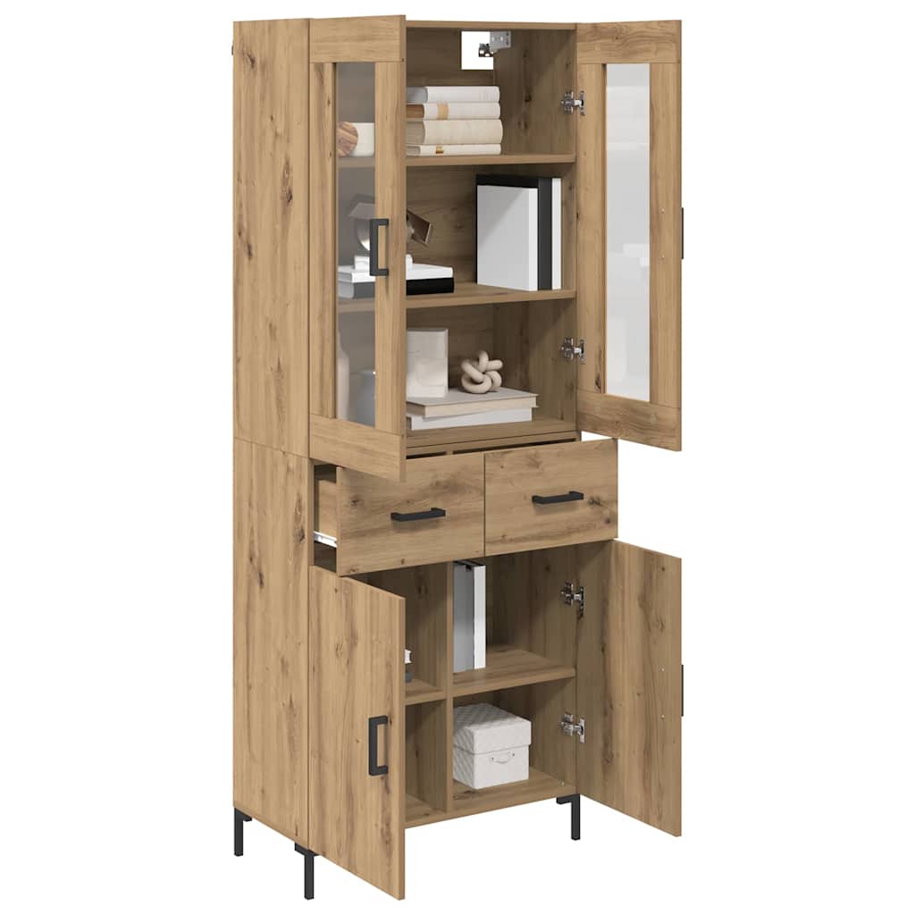 Haut Armoire 2 pcs Chêne artisanal Bois d'ingénierie - XIOS