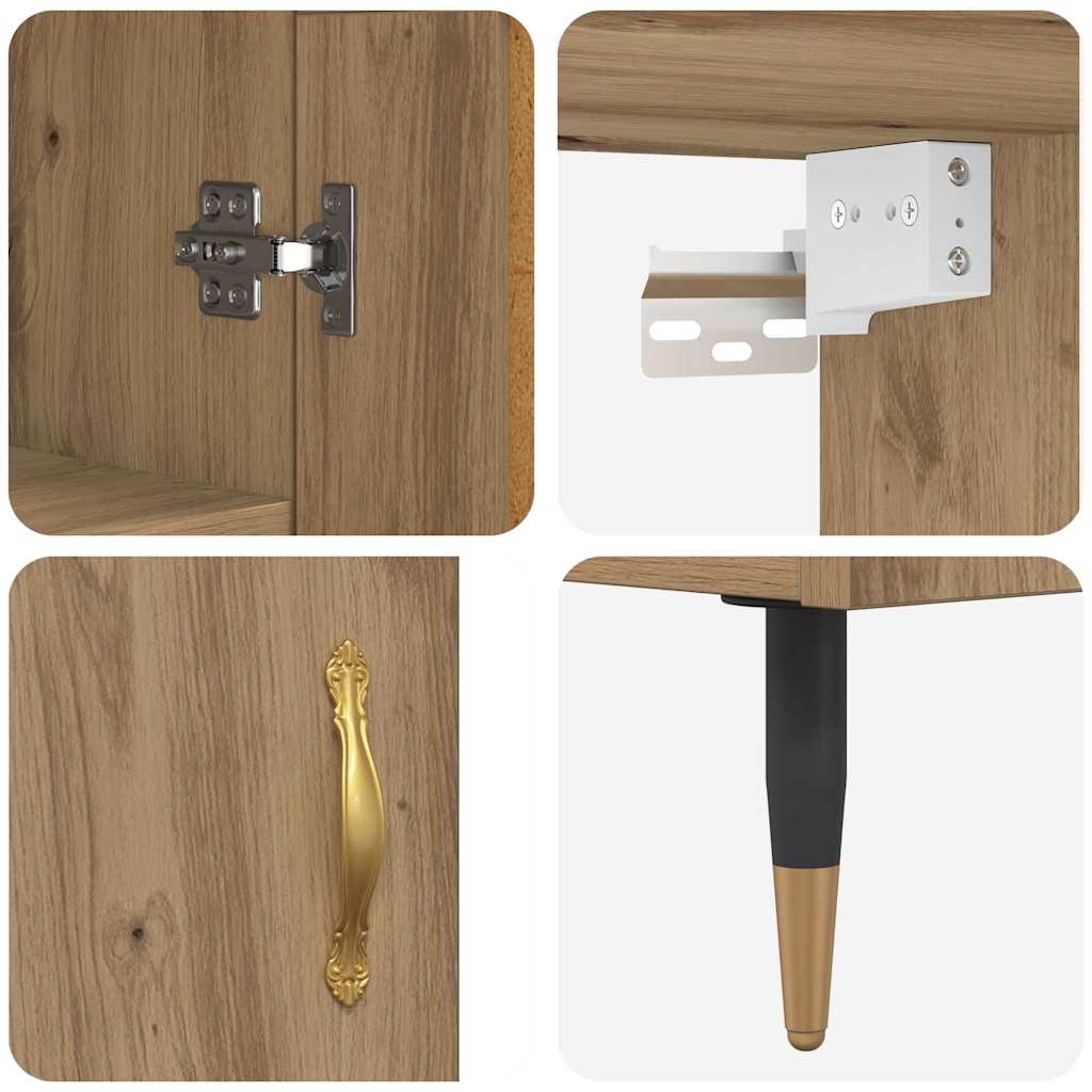 Haut Armoire Chêne artisanal 69,5 x 34 x 180 cm - XIOS