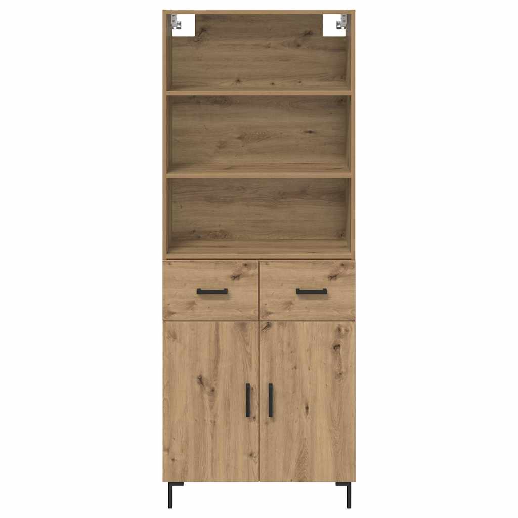 Haut Armoire avec tiroir Chêne artisanal 69,5 x 32,5 x 180 cm - XIOS