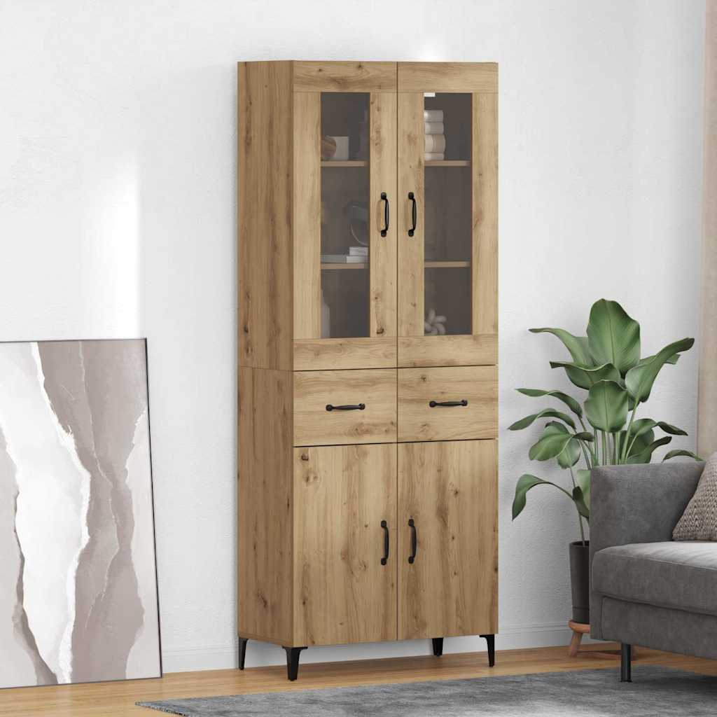 Haut Armoire Montage mural Chêne artisanal 69,5 x 34 x 180 cm - XIOS