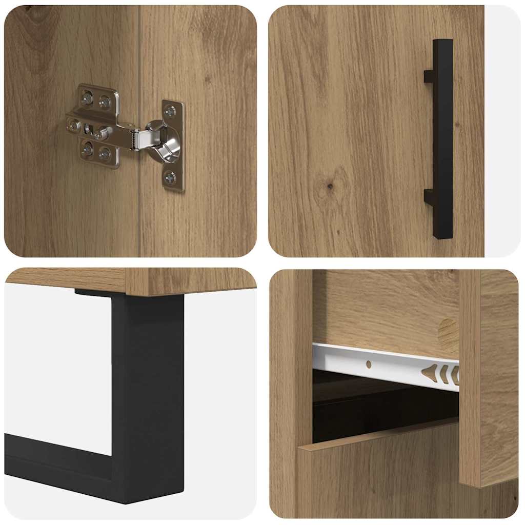 Haut Armoire 2 pc Chêne artisanal 69,5 x 34 x 180 cm - XIOS