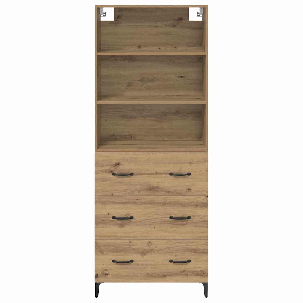 Haut Armoire avec tiroir Chêne artisanal 69,5 x 34 x 180 cm - XIOS