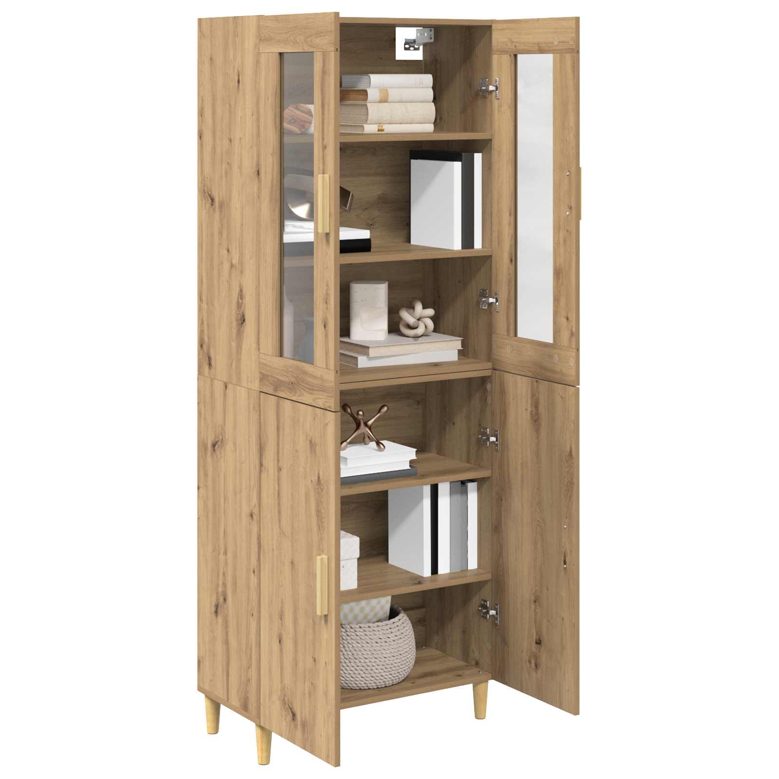 Haut Armoire Chêne artisanal 69,5 x 34 x 180 cm - XIOS
