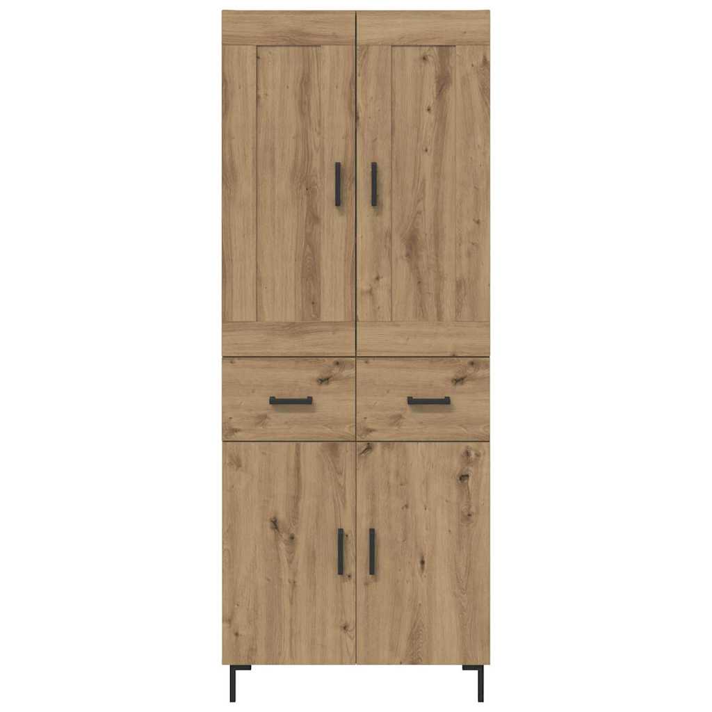 Haut Armoire avec tiroir Chêne artisanal 69,5 x 34 x 180 cm - XIOS