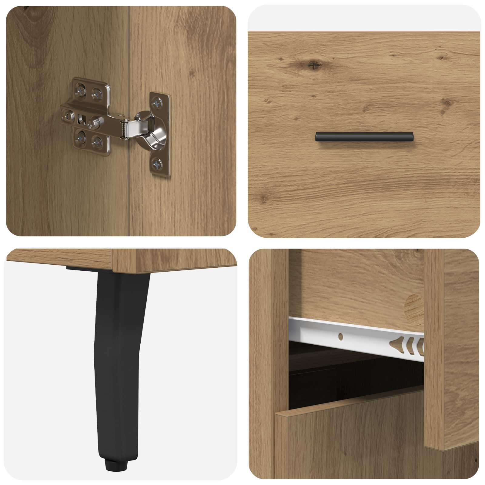 Haut Armoire 2 pcs Chêne artisanal 69,5 x 34 x 180 cm