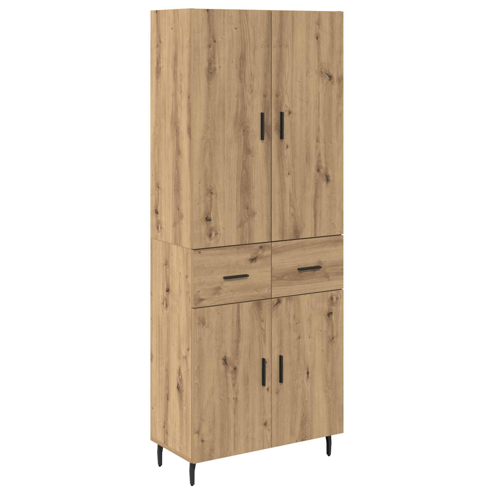 Haut Armoire 2 pcs Chêne artisanal 69,5 x 34 x 180 cm