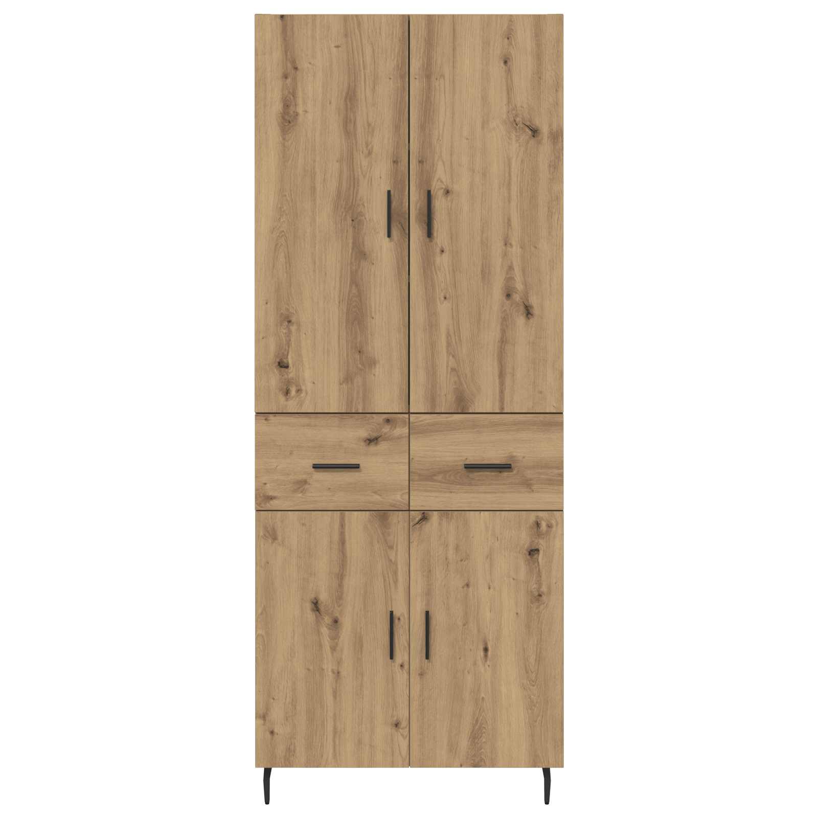 Haut Armoire avec tiroir Chêne artisanal 69,5 x 34 x 180 cm - XIOS