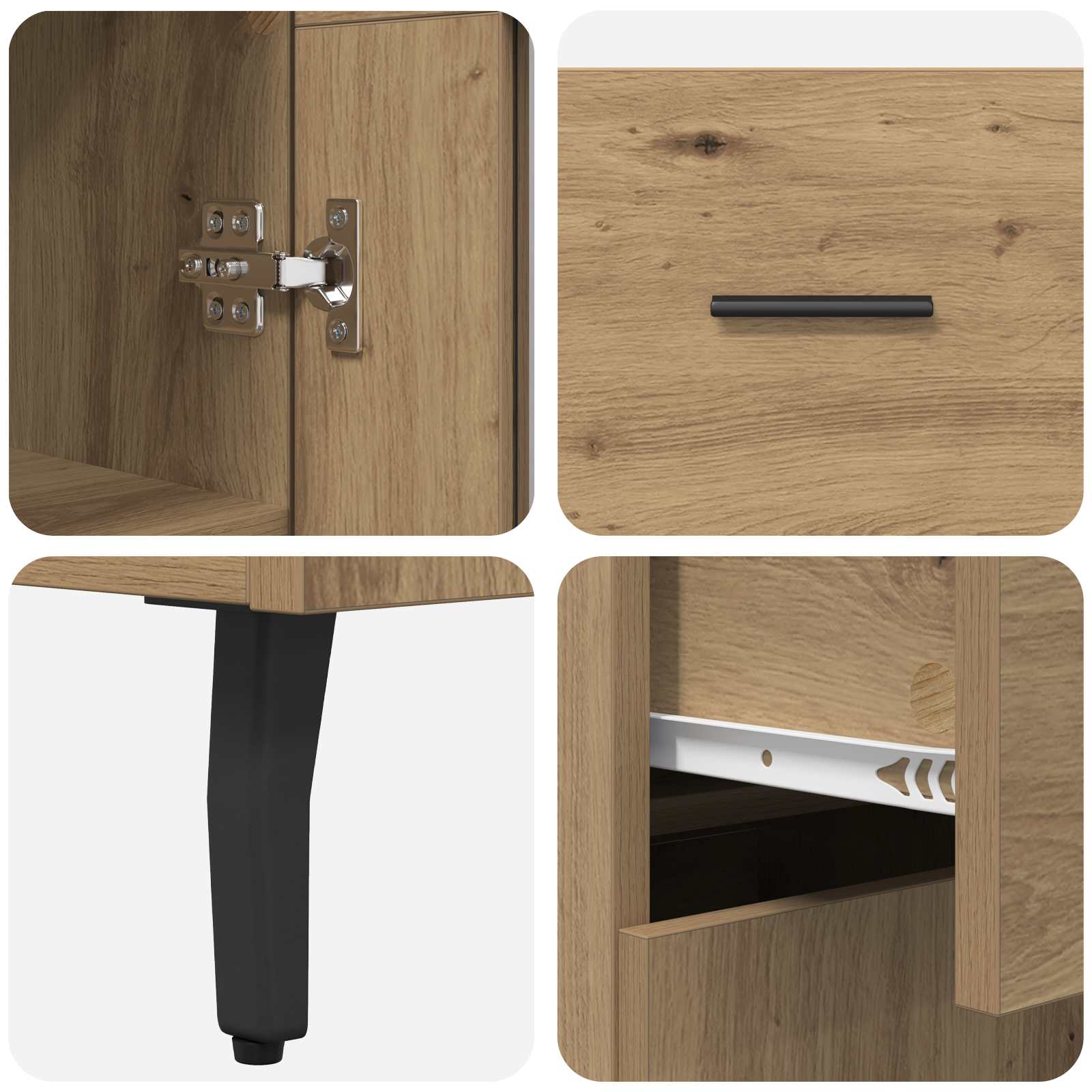 Haut Armoire 2 pc Chêne artisanal 69,5 x 34 x 180 cm