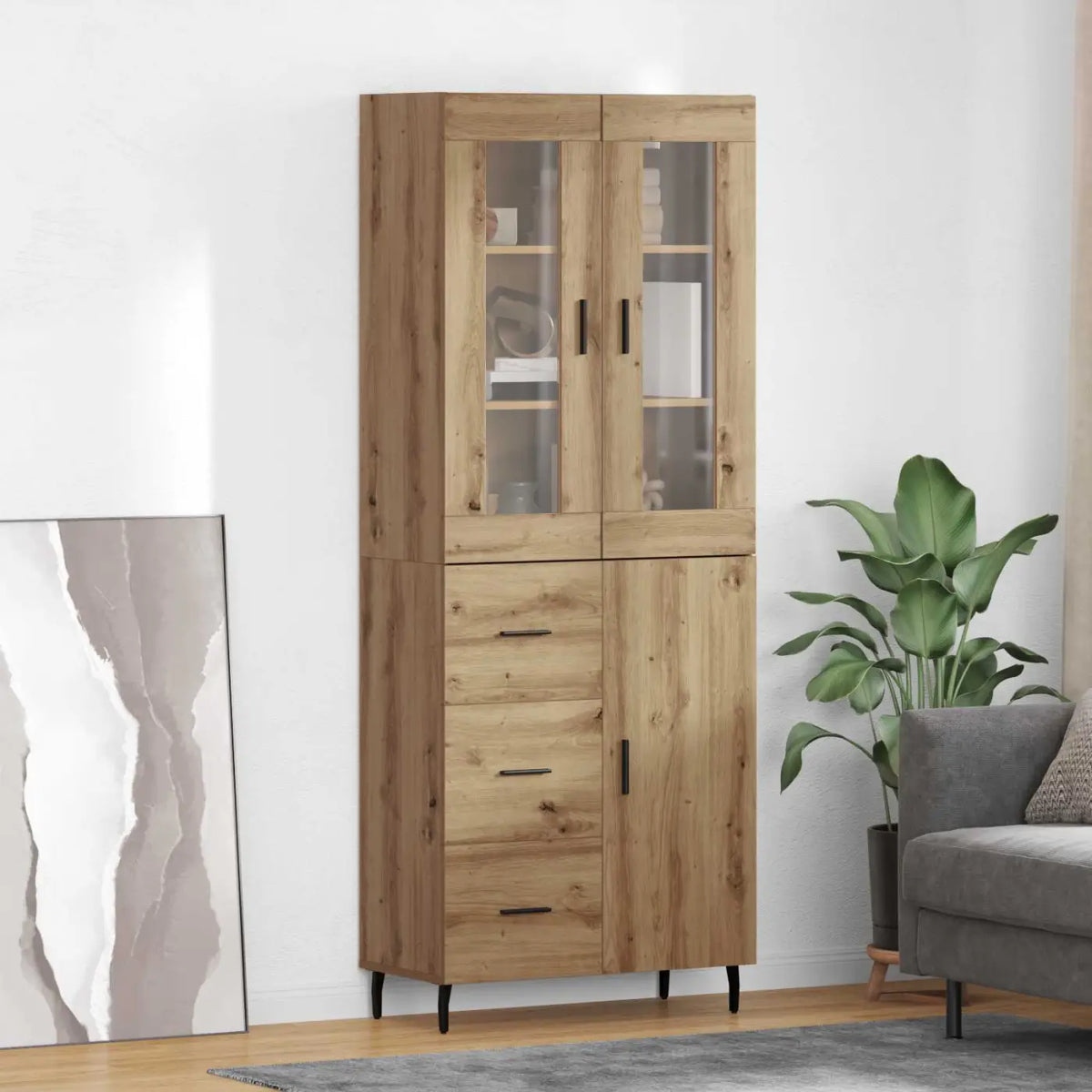 Haut Armoire 2 pc Chêne artisanal 69,5 x 34 x 180 cm - XIOS