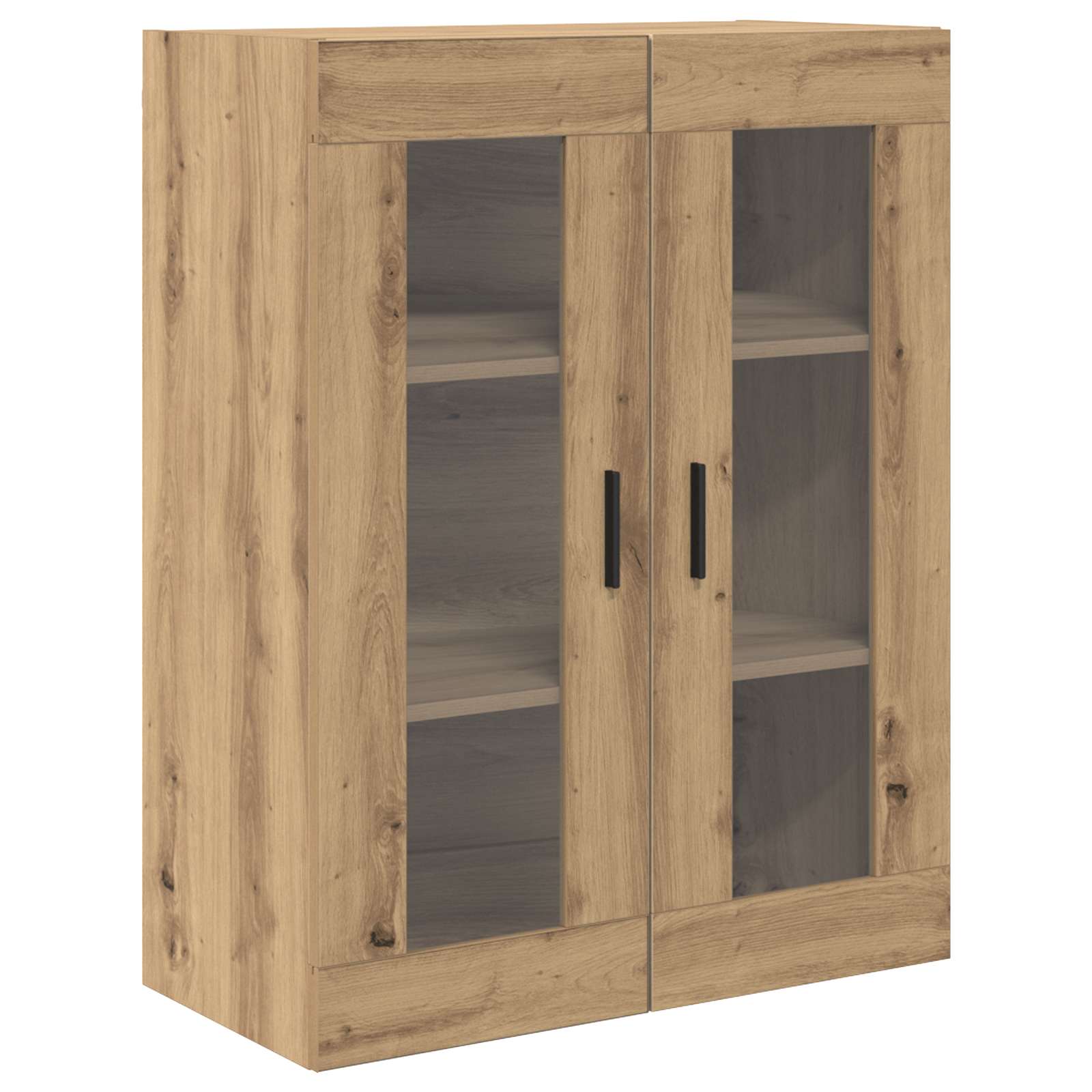 Haut Armoire 2 pcs Chêne artisanal Bois Aggloméré et Verre - XIOS