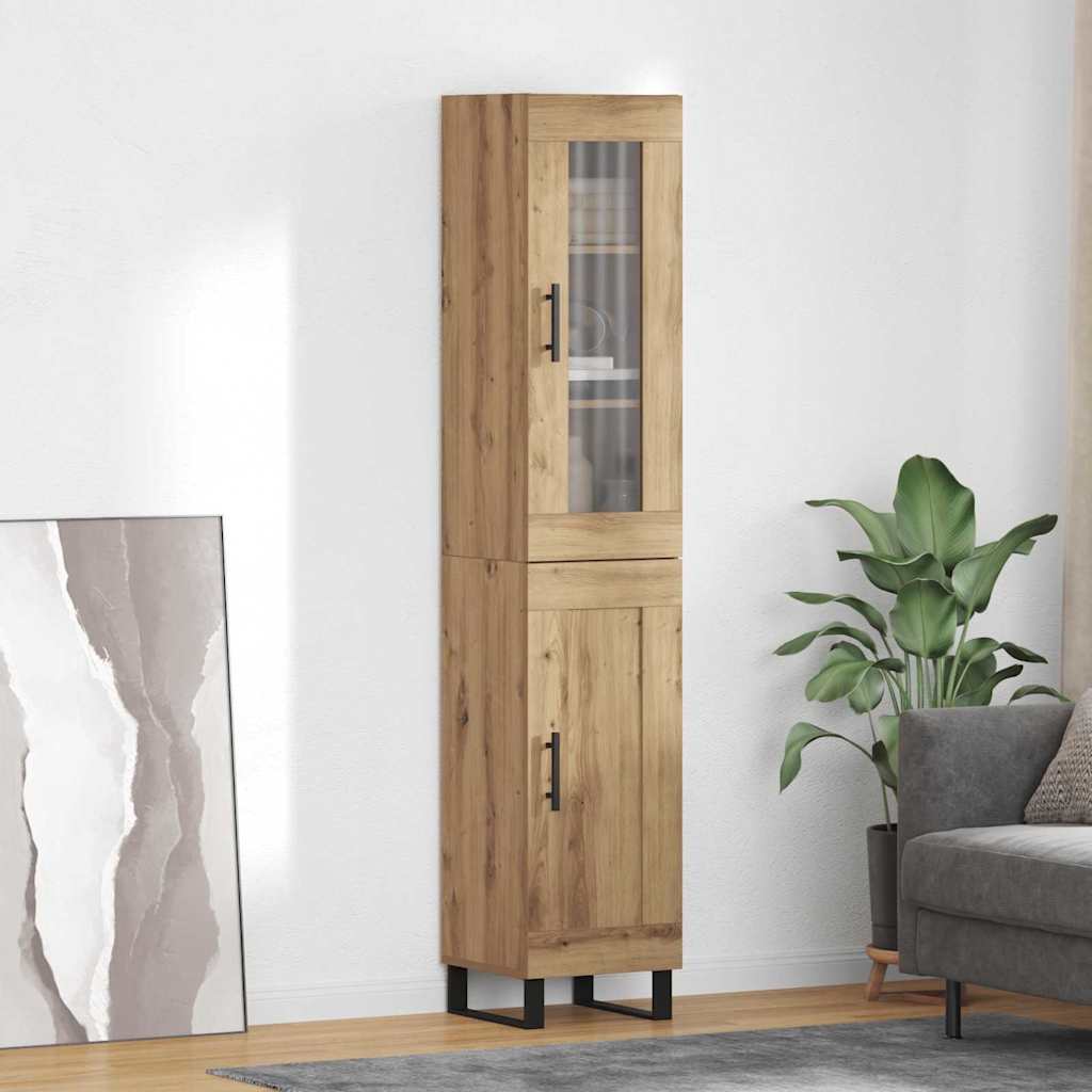 Haut Armoire Chêne artisanal 69,5 x 34 x 180 cm - XIOS