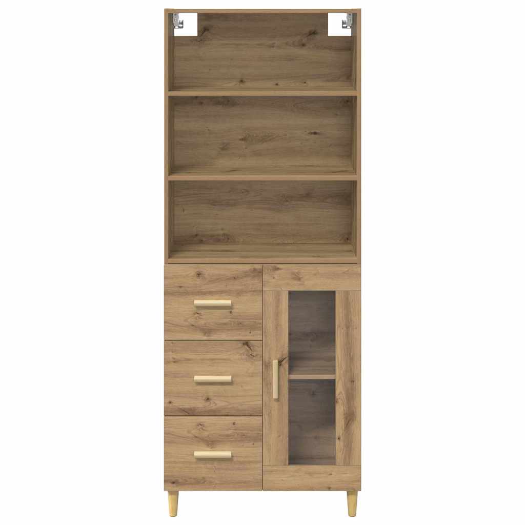 Haut Armoire avec tiroir Chêne artisanal 69,5 x 32,5 x 180 cm - XIOS