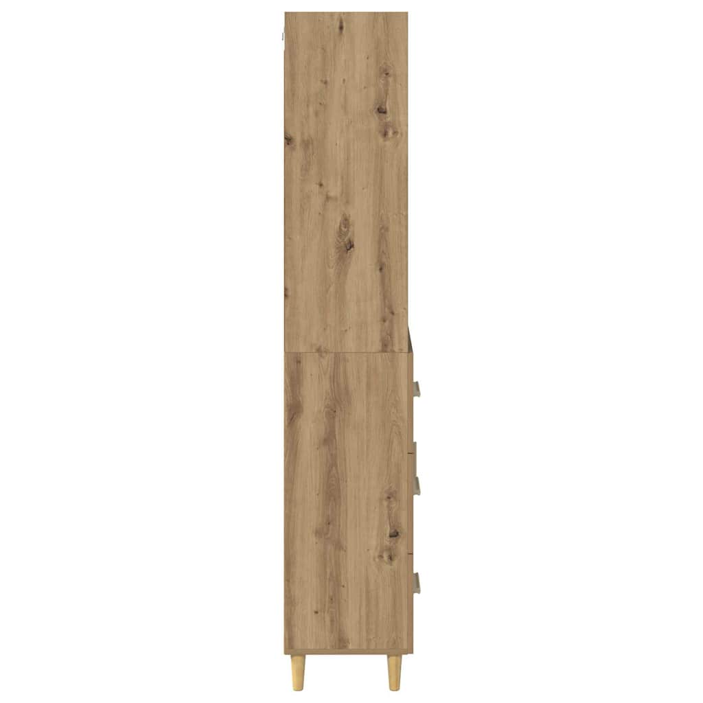Haut Armoire avec tiroir Chêne artisanal 69,5 x 32,5 x 180 cm - XIOS