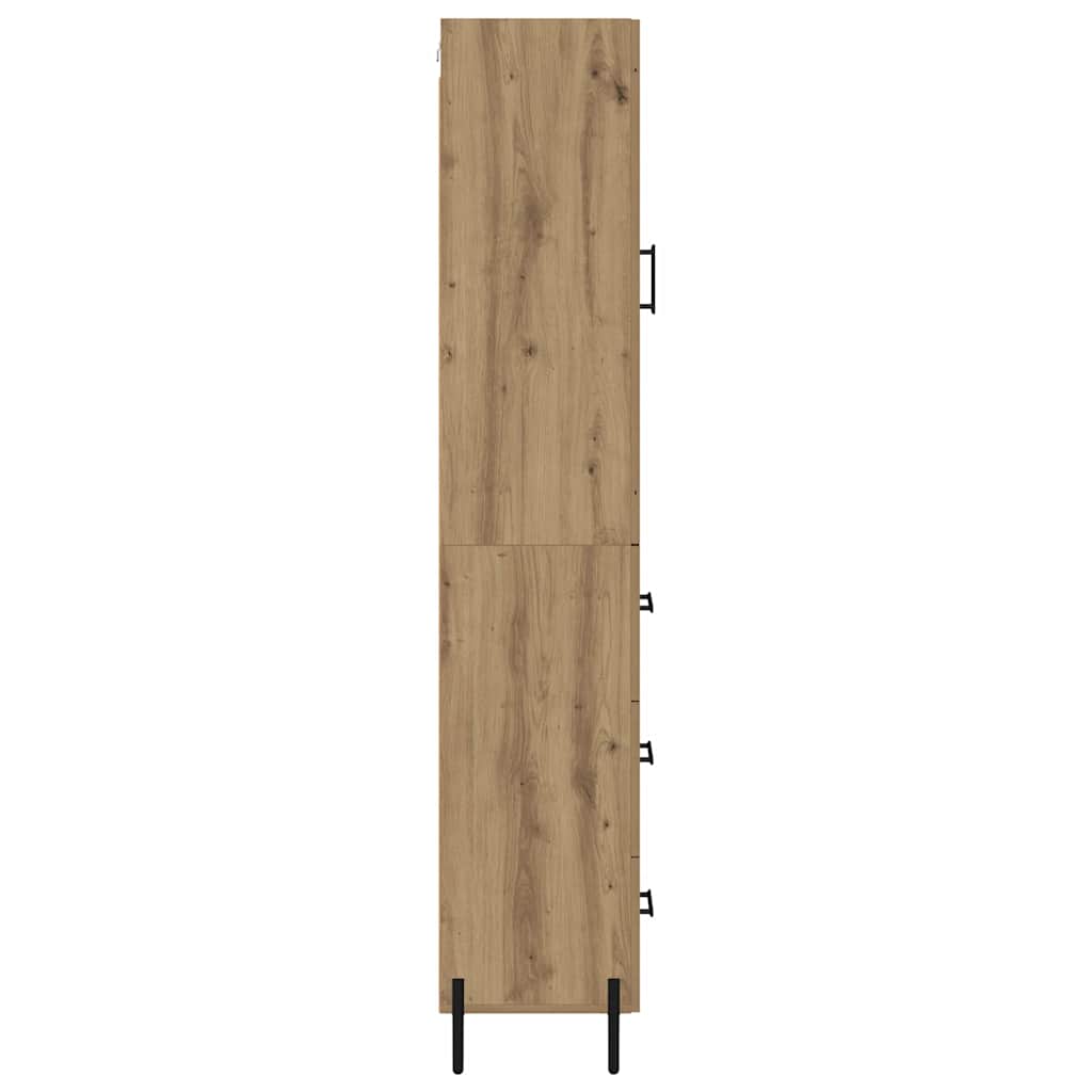 Haut Armoire avec tiroir Chêne artisanal 34,5 x 34 x 180 cm - XIOS