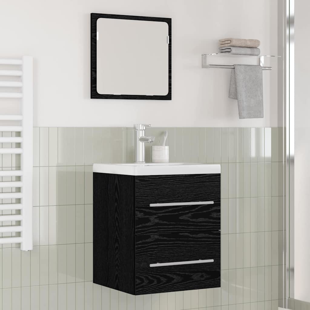 Meuble de Lavabo de Salle de Bain Chêne noir 41 x 38,5 x 48 cm - XIOS
