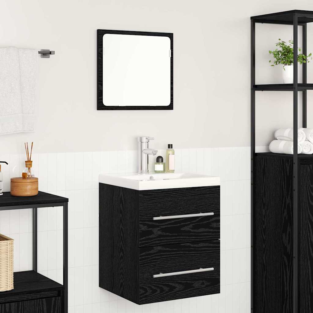 Meuble de Lavabo de Salle de Bain Chêne noir 41 x 38,5 x 48 cm - XIOS