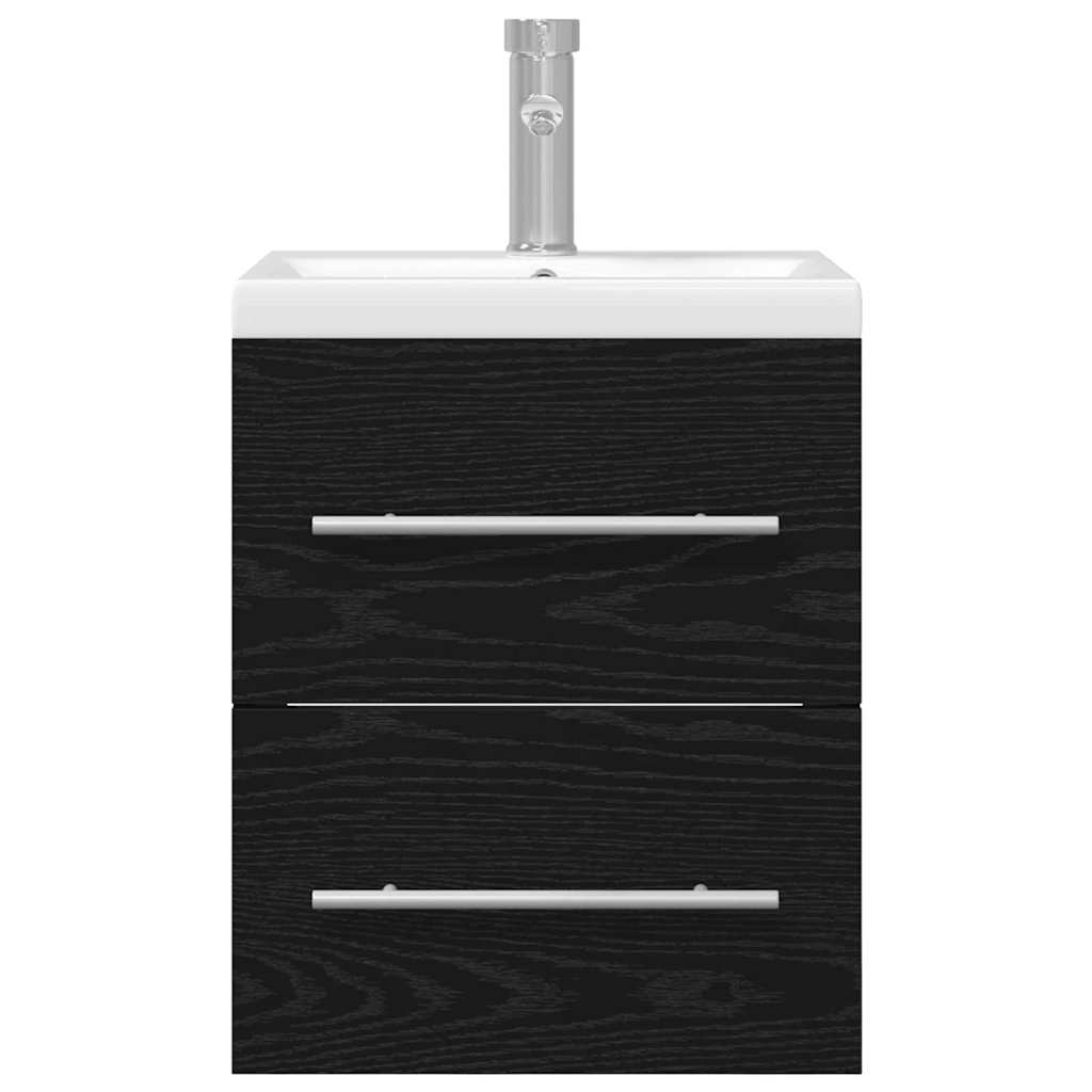 Meuble de Lavabo de Salle de Bain Chêne noir 41 x 38,5 x 48 cm - XIOS