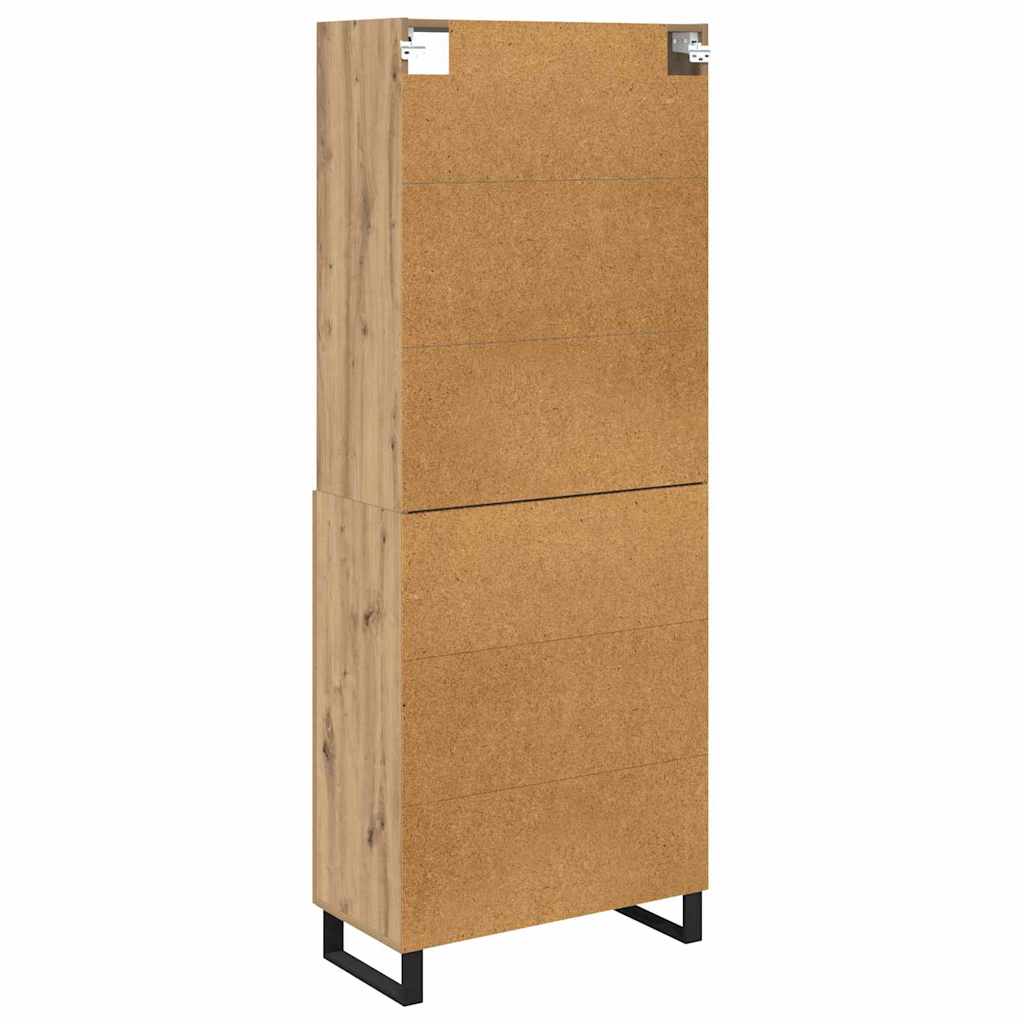 Haut Armoire 2 pcs Chêne artisanal Bois d'ingénierie - XIOS