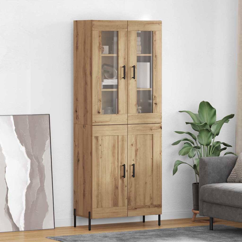 Haut Armoire Montage mural Chêne artisanal 69,5 x 34 x 180 cm - XIOS