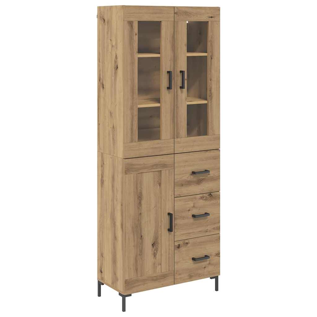 Haut Armoire 2 pcs Chêne artisanal Bois d'ingénierie - XIOS