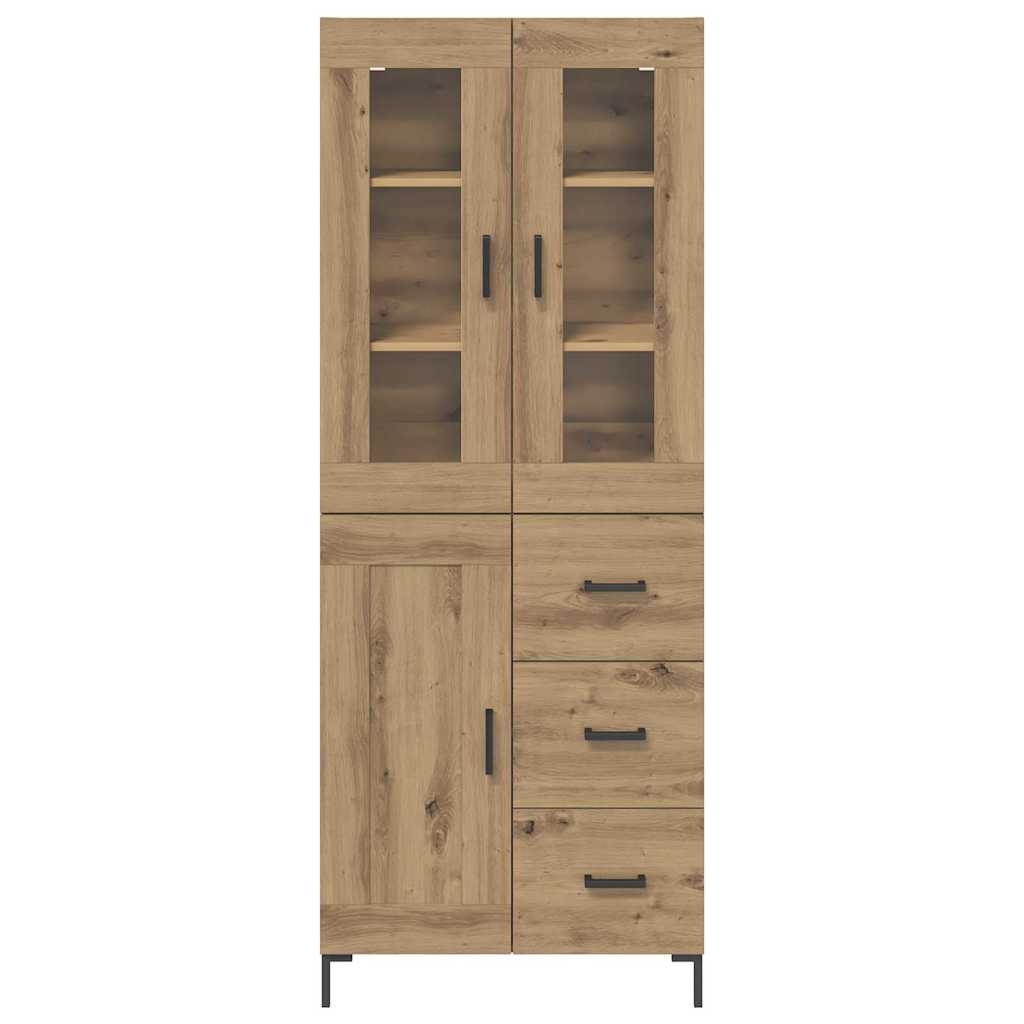 Haut Armoire 2 pcs Chêne artisanal Bois d'ingénierie - XIOS