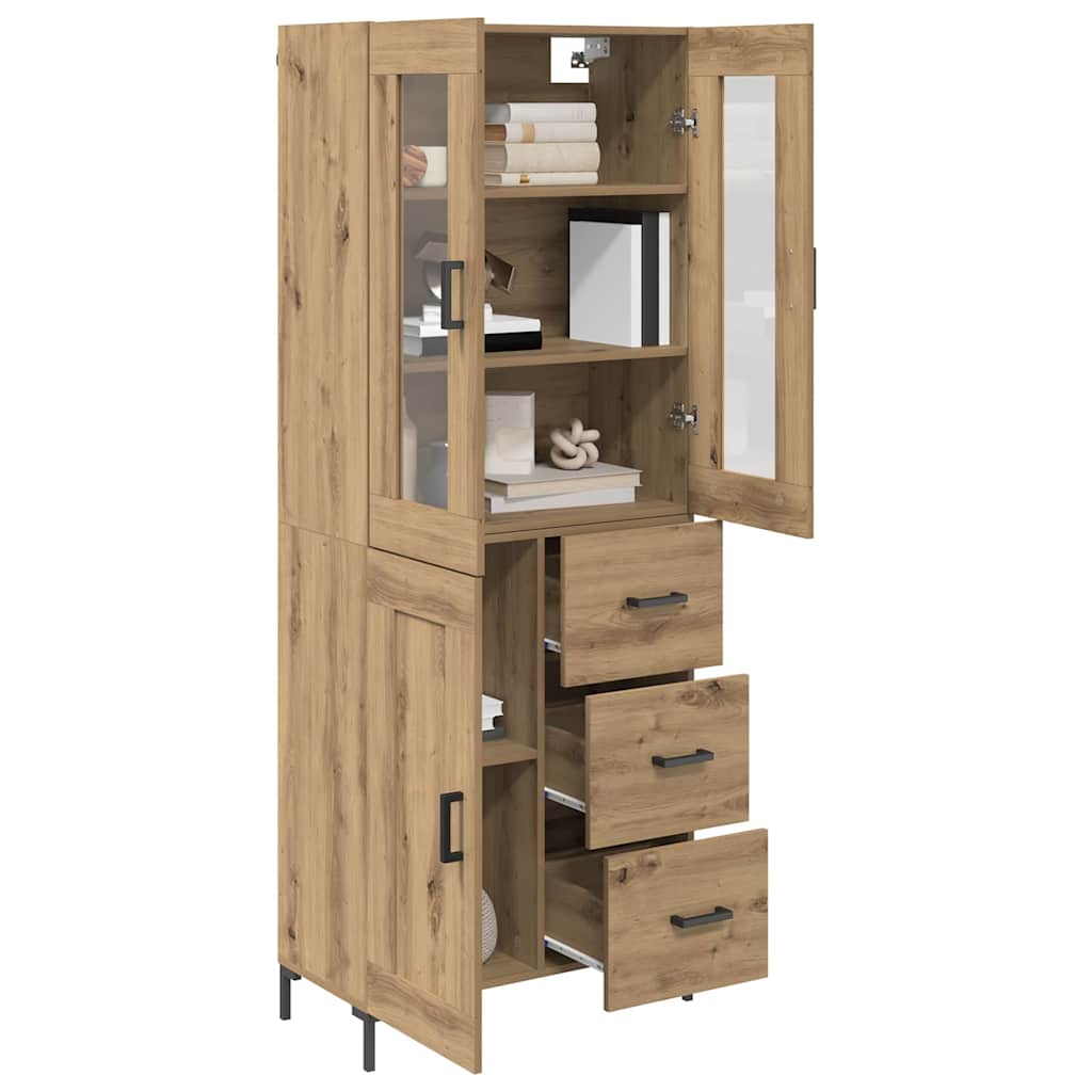 Haut Armoire 2 pcs Chêne artisanal Bois d'ingénierie - XIOS