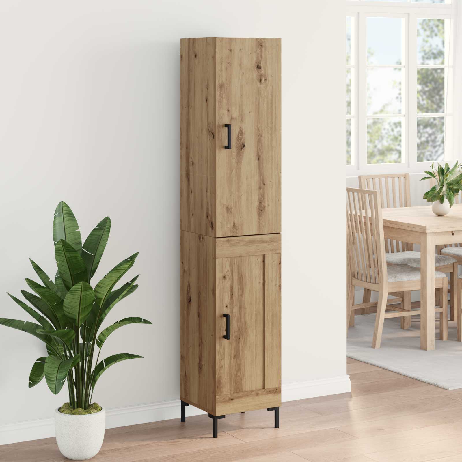 Haut Armoire Chêne artisanal 69,5 x 34 x 180 cm - XIOS