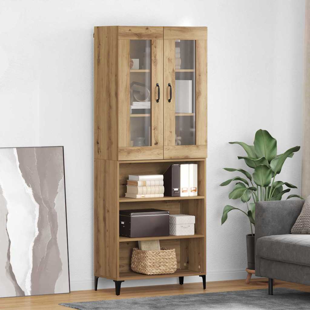 Haut Armoire Montage mural Chêne artisanal 69,5 x 34 x 180 cm - XIOS