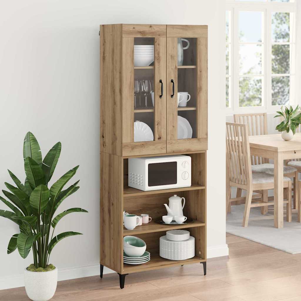 Haut Armoire Montage mural Chêne artisanal 69,5 x 34 x 180 cm - XIOS
