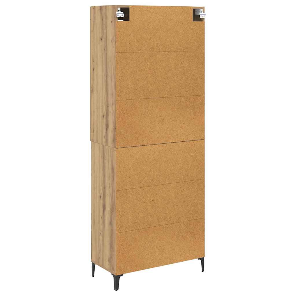 Haut Armoire Montage mural Chêne artisanal 69,5 x 34 x 180 cm - XIOS
