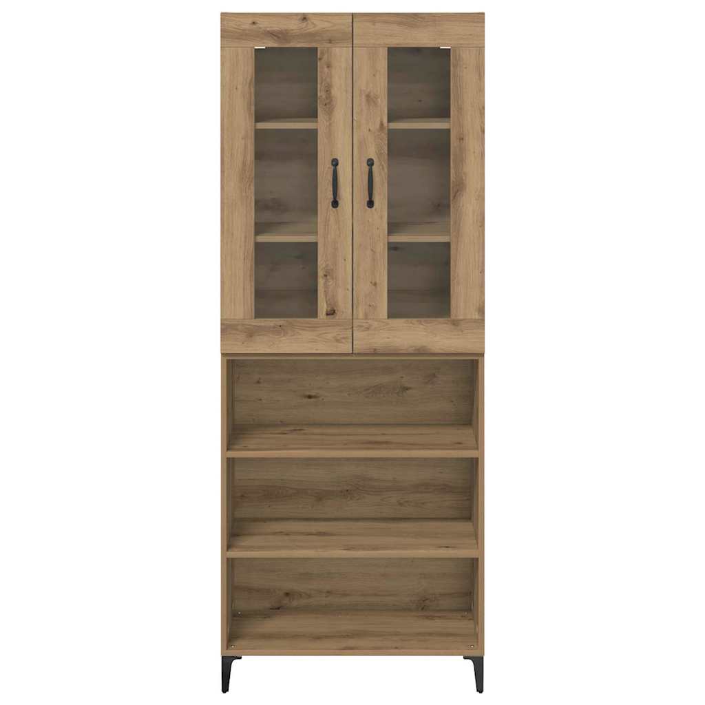 Haut Armoire Montage mural Chêne artisanal 69,5 x 34 x 180 cm - XIOS