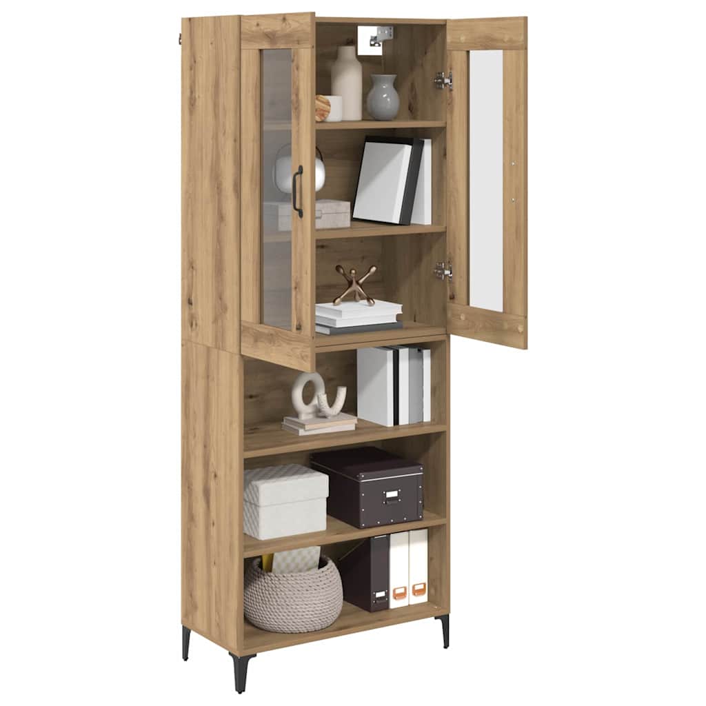 Haut Armoire Montage mural Chêne artisanal 69,5 x 34 x 180 cm - XIOS