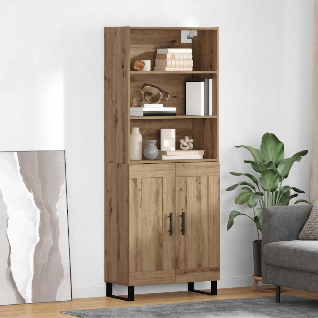 Haut Armoire 2 pcs Chêne artisanal Bois d'ingénierie - XIOS