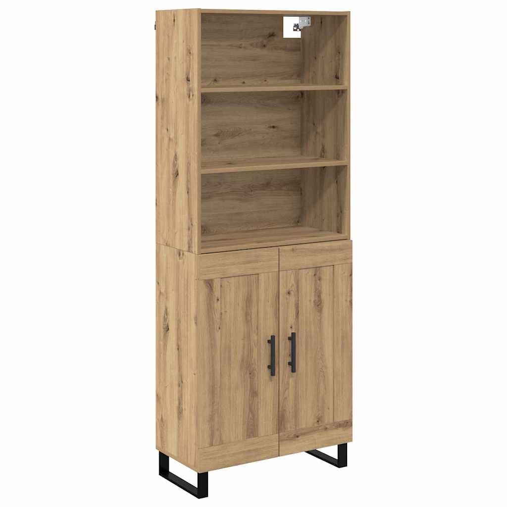 Haut Armoire 2 pcs Chêne artisanal Bois d'ingénierie - XIOS