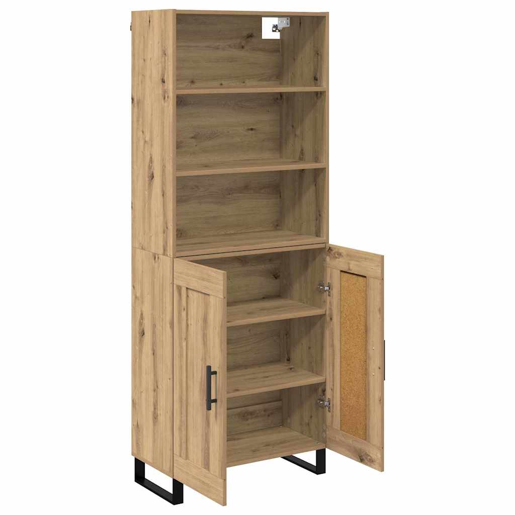 Haut Armoire 2 pcs Chêne artisanal Bois d'ingénierie - XIOS